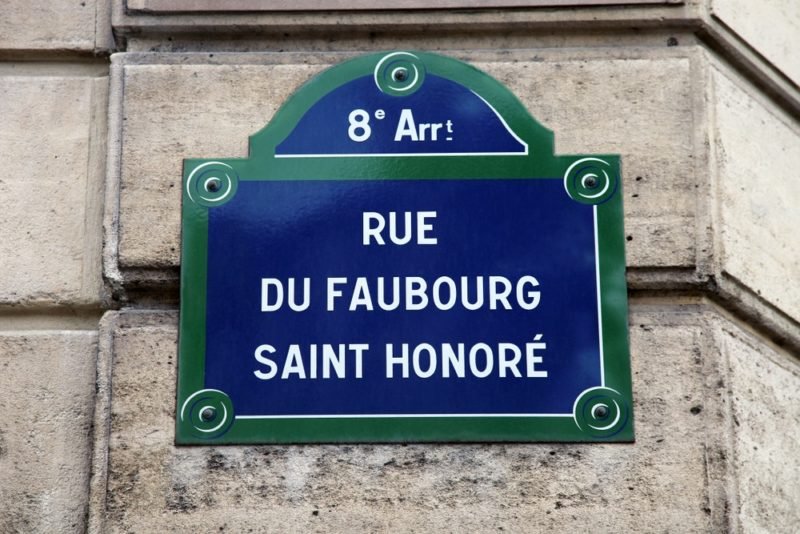 placa da rua em paris